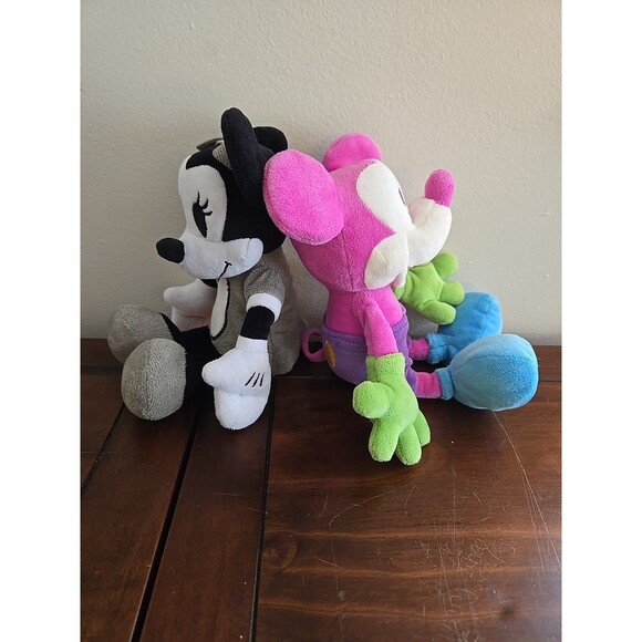 Mickey Mouse Lot Plush Disneyland Purple Neon Green Toy Halloween Minnie Black - Picture 6 of 6